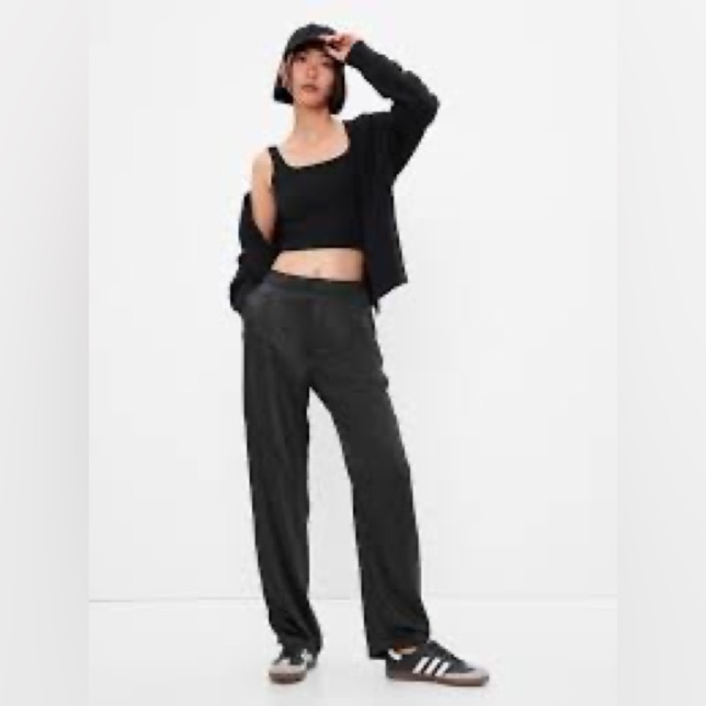 Gap high rise satin trousers